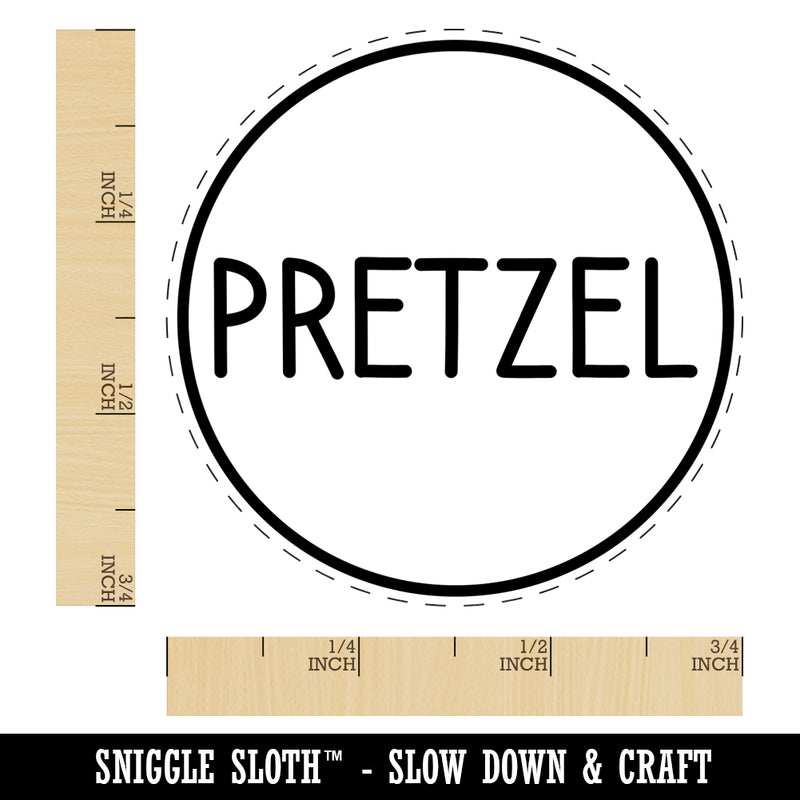 Pretzel Flavor Scent Rounded Text Self-Inking Rubber Stamp for Stamping Crafting Planners