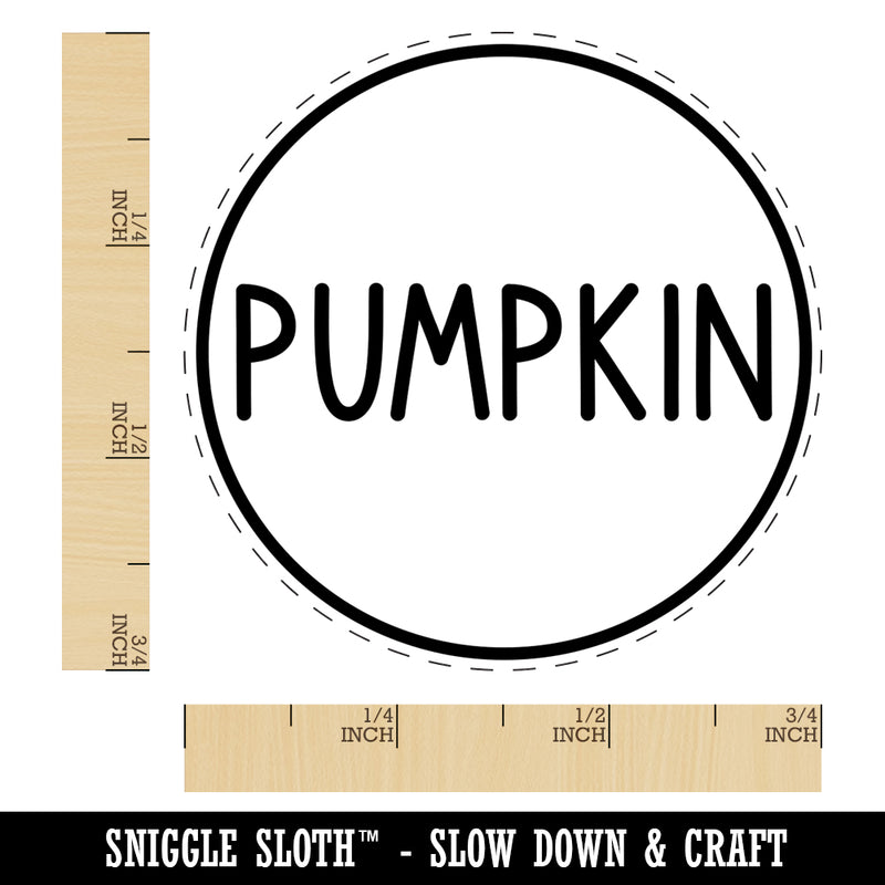 Pumpkin Flavor Scent Rounded Text Self-Inking Rubber Stamp for Stamping Crafting Planners