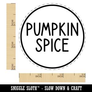 Pumpkin Spice Flavor Scent Rounded Text Self-Inking Rubber Stamp for Stamping Crafting Planners