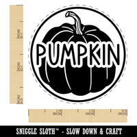 Pumpkin Text with Image Flavor Scent Fall Thanksgiving Halloween Self-Inking Rubber Stamp for Stamping Crafting Planners