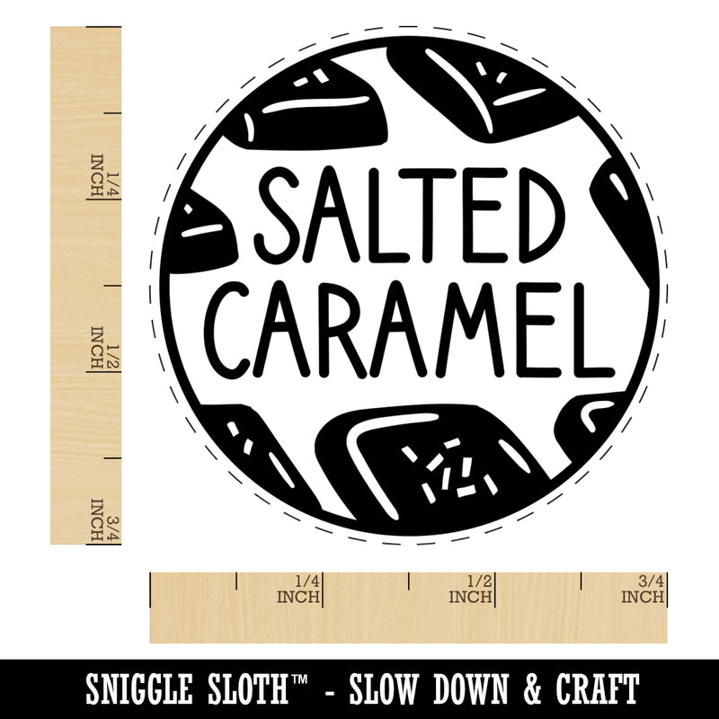 Salted Caramel Text with Image Flavor Scent Self-Inking Rubber Stamp for Stamping Crafting Planners