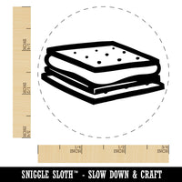 S'mores Graham Cracker Chocolate Marshmallow Campfire Snack Self-Inking Rubber Stamp for Stamping Crafting Planners