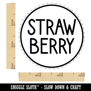 Strawberry Flavor Scent Rounded Text Self-Inking Rubber Stamp for Stamping Crafting Planners