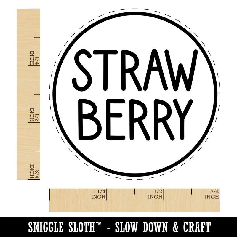 Strawberry Flavor Scent Rounded Text Self-Inking Rubber Stamp for Stamping Crafting Planners