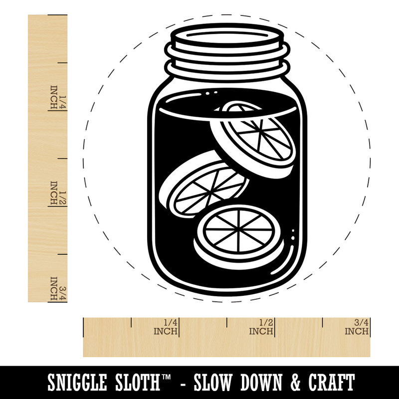 Sun Tea in a Mason Jar Self-Inking Rubber Stamp for Stamping Crafting Planners