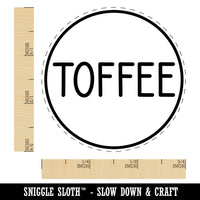 Toffee Flavor Scent Rounded Text Self-Inking Rubber Stamp for Stamping Crafting Planners