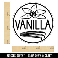 Vanilla Text with Image Flavor Scent Self-Inking Rubber Stamp for Stamping Crafting Planners