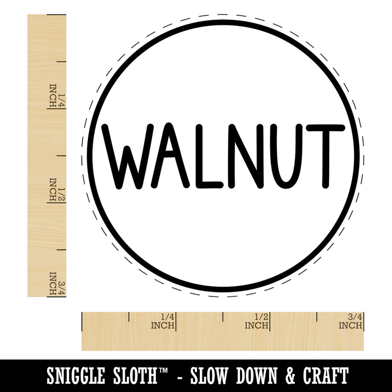 Walnut Flavor Scent Rounded Text Self-Inking Rubber Stamp for Stamping Crafting Planners