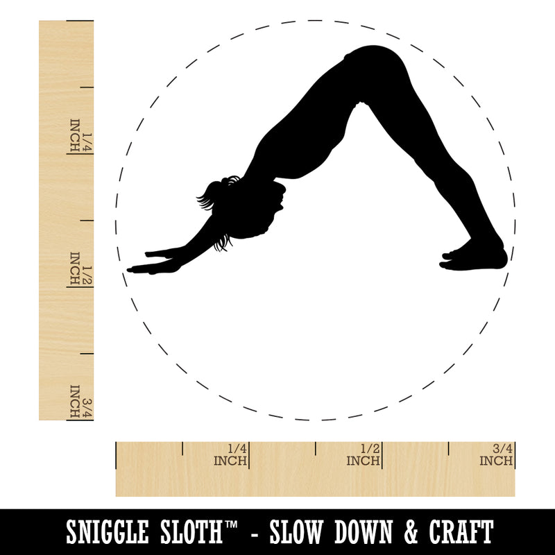 Yoga Downward Facing Dog Pose Self-Inking Rubber Stamp for Stamping Crafting Planners
