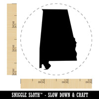 Alabama State Silhouette Self-Inking Rubber Stamp for Stamping Crafting Planners