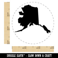 Alaska State Silhouette Self-Inking Rubber Stamp for Stamping Crafting Planners