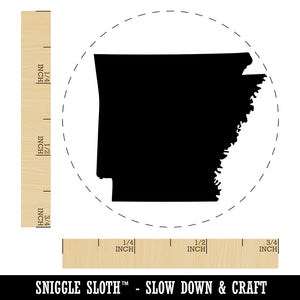 Arkansas State Silhouette Self-Inking Rubber Stamp for Stamping Crafting Planners