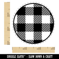 Buffalo Plaid Pattern Self-Inking Rubber Stamp for Stamping Crafting Planners