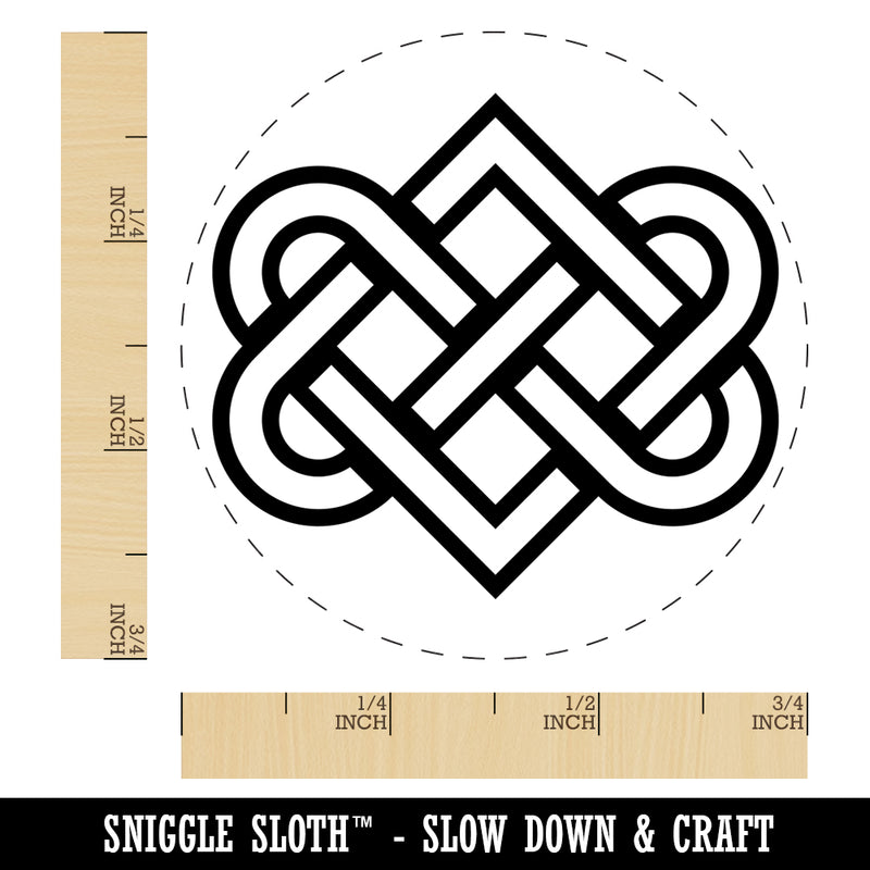 Celtic Love Knot Outline Self-Inking Rubber Stamp for Stamping Crafting Planners