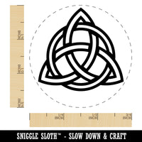 Celtic Triquetra Knot Outline Self-Inking Rubber Stamp for Stamping Crafting Planners