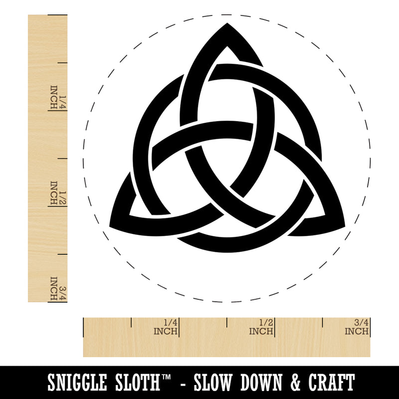 Celtic Triquetra Knot Silhouette Self-Inking Rubber Stamp for Stamping Crafting Planners