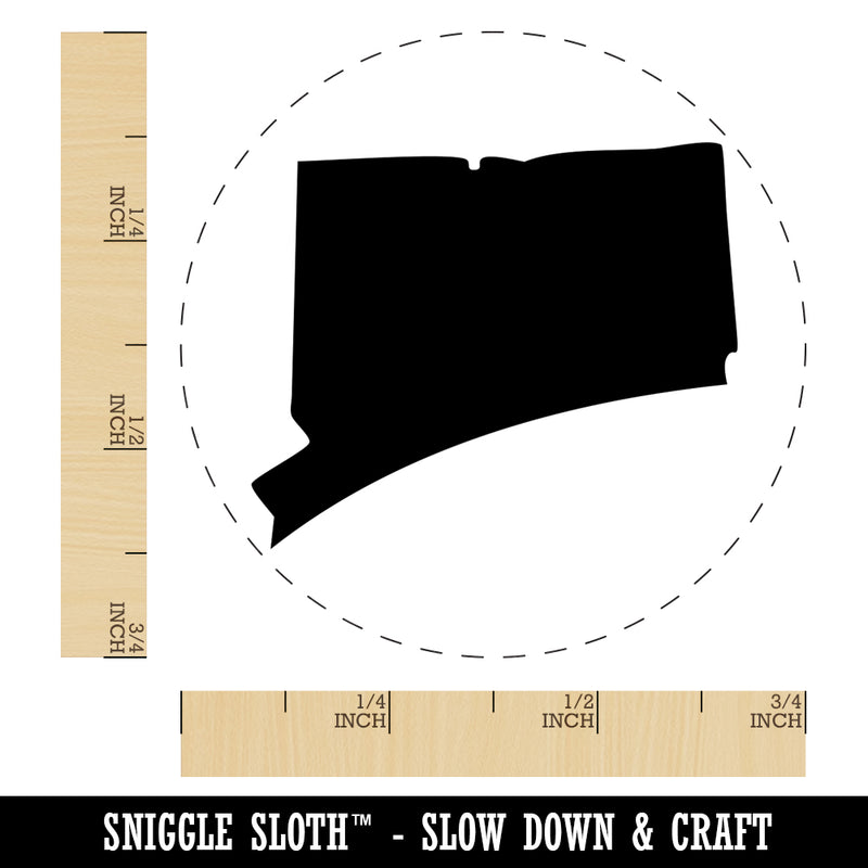 Connecticut State Silhouette Self-Inking Rubber Stamp for Stamping Crafting Planners