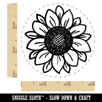 Cute Sunflower Doodle Self-Inking Rubber Stamp for Stamping Crafting Planners