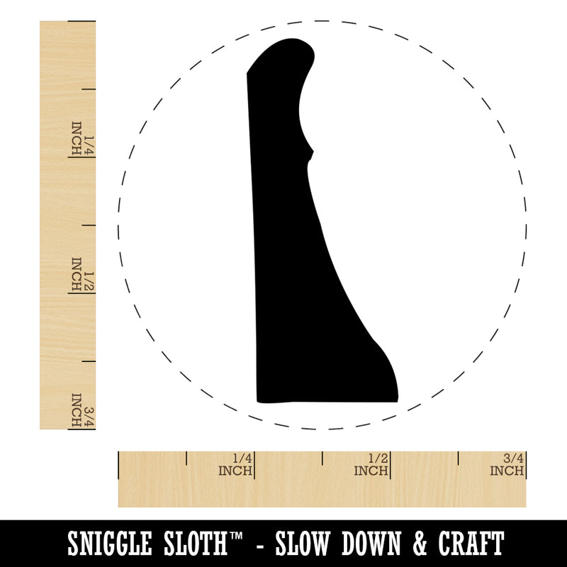 Delaware State Silhouette Self-Inking Rubber Stamp for Stamping Crafting Planners