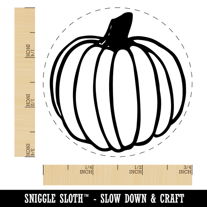 Hand Drawn Pumpkin Doodle Fall Thanksgiving Halloween Self-Inking Rubber Stamp for Stamping Crafting Planners