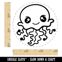 Kawaii Jellyfish Self-Inking Rubber Stamp for Stamping Crafting Planners