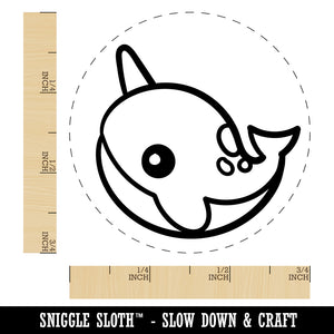 Kawaii Narwhal Self-Inking Rubber Stamp for Stamping Crafting Planners