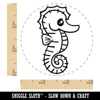 Kawaii Seahorse Self-Inking Rubber Stamp for Stamping Crafting Planners