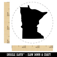 Minnesota State Silhouette Self-Inking Rubber Stamp for Stamping Crafting Planners