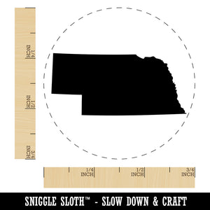 Nebraska State Silhouette Self-Inking Rubber Stamp for Stamping Crafting Planners