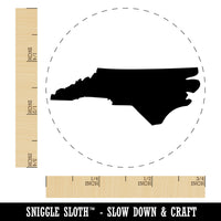 North Carolina State Silhouette Self-Inking Rubber Stamp for Stamping Crafting Planners