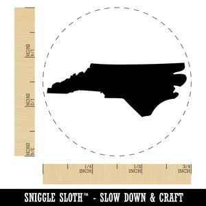 North Carolina State Silhouette Self-Inking Rubber Stamp for Stamping Crafting Planners