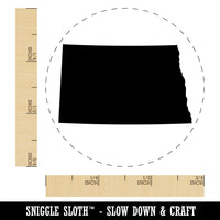 North Dakota State Silhouette Self-Inking Rubber Stamp for Stamping Crafting Planners