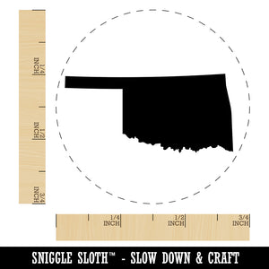 Oklahoma State Silhouette Self-Inking Rubber Stamp for Stamping Crafting Planners