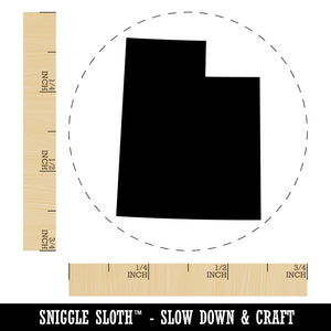 Utah State Silhouette Self-Inking Rubber Stamp for Stamping Crafting Planners