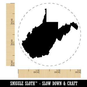 West Virginia State Silhouette Self-Inking Rubber Stamp for Stamping Crafting Planners