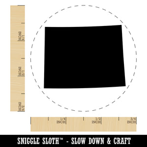 Wyoming State Silhouette Self-Inking Rubber Stamp for Stamping Crafting Planners