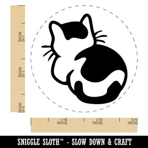 Cat Backside Self-Inking Rubber Stamp for Stamping Crafting Planners