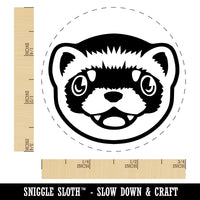 Cute Ferret Face Self-Inking Rubber Stamp for Stamping Crafting Planners