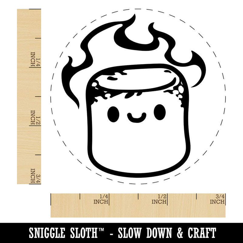 Cute Kawaii Toasted Marshmallow Self-Inking Rubber Stamp for Stamping Crafting Planners