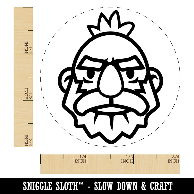 Dwarf Male Character Face Self-Inking Rubber Stamp for Stamping Crafting Planners