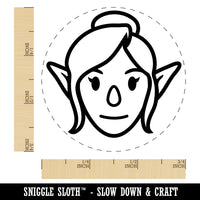 Elf Female Character Face Self-Inking Rubber Stamp for Stamping Crafting Planners