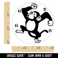 Fun Dancing Monkey Self-Inking Rubber Stamp for Stamping Crafting Planners