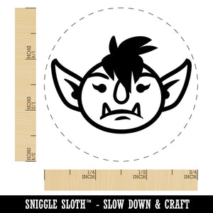 Goblin Female Character Face Self-Inking Rubber Stamp for Stamping Crafting Planners