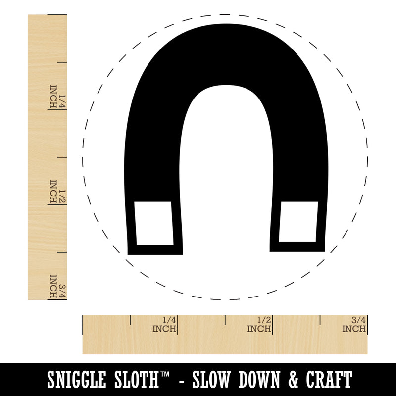 Horseshoe Magnet Self-Inking Rubber Stamp for Stamping Crafting Planners