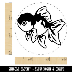 Lionhead Fancy Pet Goldfish Self-Inking Rubber Stamp for Stamping Crafting Planners