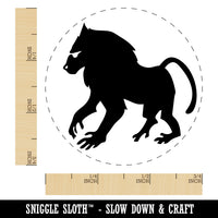 Mandrill Baboon Self-Inking Rubber Stamp for Stamping Crafting Planners