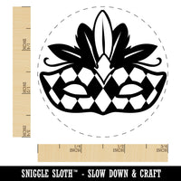 Mardi Gras Venetian Masquerade Mask Self-Inking Rubber Stamp for Stamping Crafting Planners