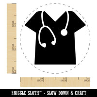 Medical Scrubs and Stethoscope Hospital Doctor Nurse Self-Inking Rubber Stamp for Stamping Crafting Planners