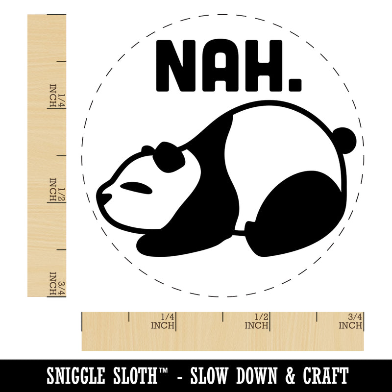 Nah Cute and Lazy Panda Doesn't Want to do Anything Self-Inking Rubber Stamp for Stamping Crafting Planners