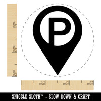 P Parking Map Location Icon Self-Inking Rubber Stamp for Stamping Crafting Planners